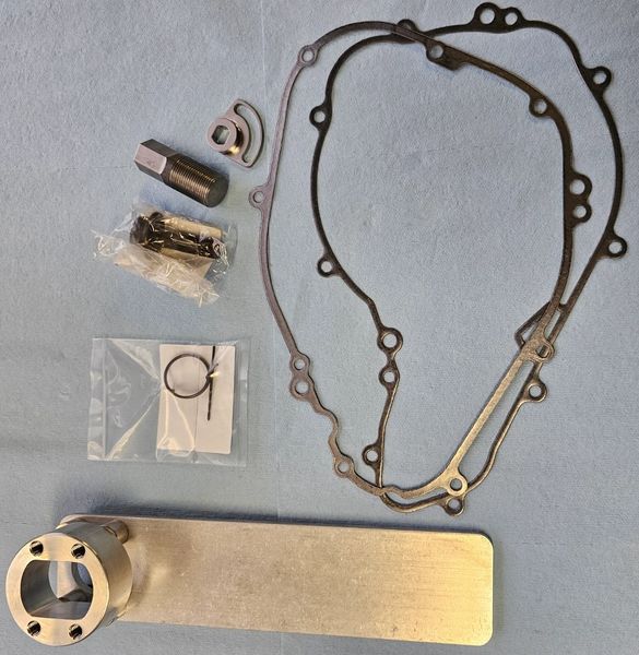 Complete lever/doo kit with torsion spring, tools, Kawasaki gaskets